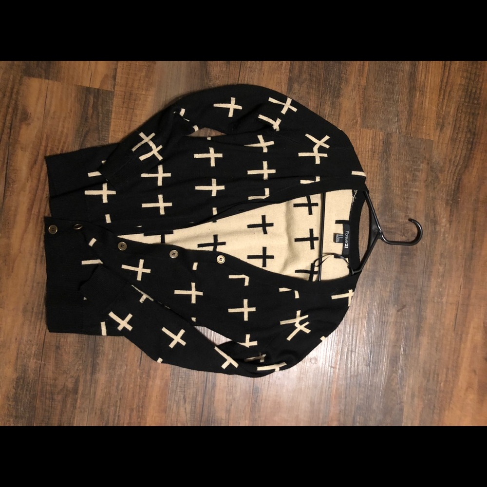 Cross two toned cardigan